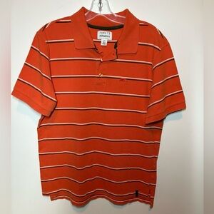 Vintage Roots Orange Striped Polo Shirt